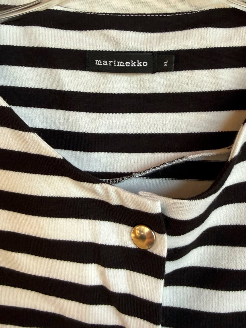 Marimekko Tuike Black & White Striped Dress - Picture 2 of 5